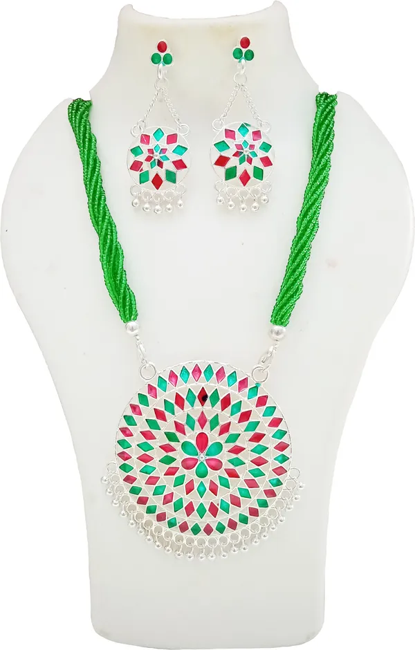 Assamese_Traditional_Silver_Plated_Japi_Pendant_Jewellery_Set_For_Women